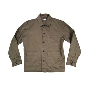 ASKET The Overshirt‎ Mens Large Regular Taupe Organic Cotton Twill Chore Jacket